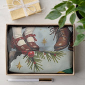 Kerstmis met Vintage Elfen Feeënkinderen Tissuepapier (Geschenk)