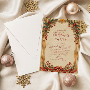 Kerstmis met Vintage Hulst en Goud Kaart