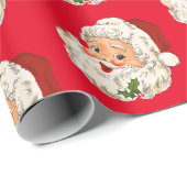 Kerstmis met Vintage Kerstman Cadeaupapier (Rol Hoek)