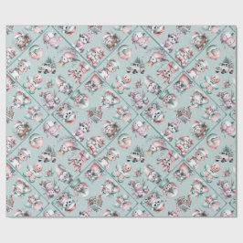 Kerstmis met Vintage Kerstman & Snoeprietjes Cadeaupapier