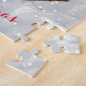 Kerstmis met Vintage Sinterklaas en zijn slee Legpuzzel (Zijkant)