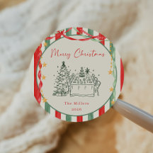 Kerstmis met vintage streep boog