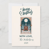 Kerstmis met Vintage Tarot Feestdagenkaart (Voorkant)