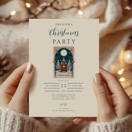 Kerstmis met Vintage Tarot Kaart