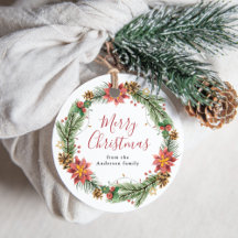 Kerstmis met Vintage Waterverf Poinsettia