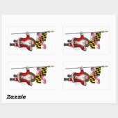 Kerstmis met vlag van Maryland Rechthoekige Sticker (Vel)