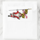 Kerstmis met vlag van Maryland Rechthoekige Sticker (Tas)