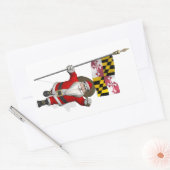 Kerstmis met vlag van Maryland Rechthoekige Sticker (Envelop)