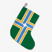 Kerstmis met vlag van Portland Kleine Kerstsok (Voorkant (Hangend))