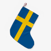 Kerstmis met vlag van Zweden Kleine Kerstsok (Voorkant (Hangend))