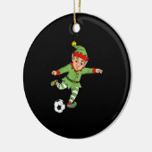 Kerstmis met Voetbal Keramisch Ornament (Links)