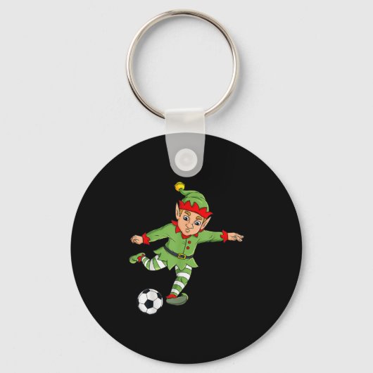 Kerstmis met Voetbal Sleutelhanger (Voorkant)