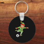 Kerstmis met Voetbal Sleutelhanger (Voorkant)