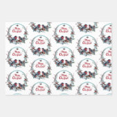 Kerstmis met vogels inpakpapier vel (Voorkant 2)