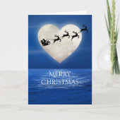 Kerstmis met volle maan kerstmis feestdagen kaart (Voorkant)