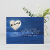 Kerstmis met volle maan kerstmis feestdagenkaart (Staand voorkant)