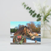 "Kerstmis met vrienden" Briefkaart (Staand voorkant)