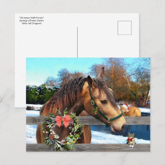 "Kerstmis met vrienden" Briefkaart (Voorkant / Achterkant)