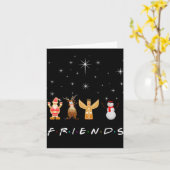 Kerstmis met vrienden kaart (Gele Bloem)