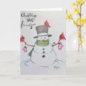 Kerstmis met vriendenkaart kaart (Gele Bloem)