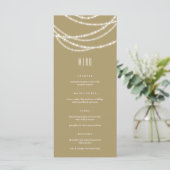Kerstmis met vrolijke en heldere lichtjes Feesteli Menu (Staand voorkant)