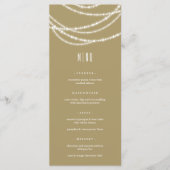 Kerstmis met vrolijke en heldere lichtjes Feesteli Menu (Voorkant)