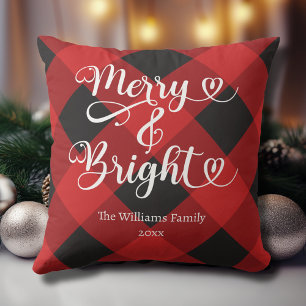 Kerstmis met vrolijke en heldere op maat gemaakte kussen