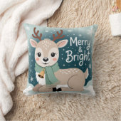 Kerstmis met vrolijke rendieren kussen (Deken)