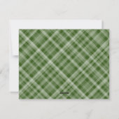 Kerstmis met vrolijke waterverf boom geruit patroo feestdagenkaart (Achterkant)