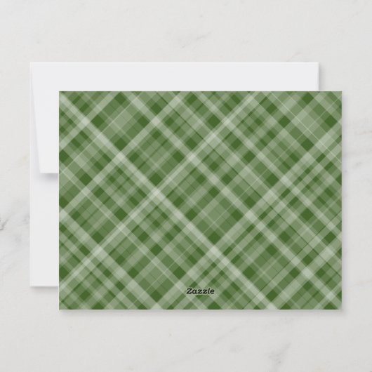 Kerstmis met vrolijke waterverf boom geruit patroo feestdagenkaart (Achterkant)