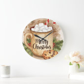 Kerstmis met warme chocolade en hulstkoek feesteli grote klok (Huis)