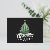 Kerstmis met watermeloen in de zomer van juli bedankkaart (Staand voorkant)