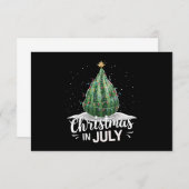 Kerstmis met watermeloen in de zomer van juli bedankkaart (Voorkant / Achterkant)