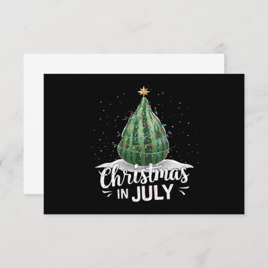 Kerstmis met watermeloen in de zomer van juli bedankkaart (Voorkant / Achterkant)