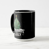 Kerstmis met watermeloen in de zomer van juli mok (Voorkant links)