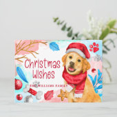 Kerstmis met Waterverf-kerstcadeaubon Feestdagenkaart (Staand voorkant)