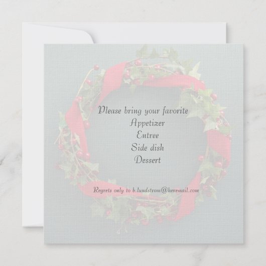 Kerstmis met wietlintje kaart (Achterkant)