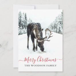 Kerstmis met winterwinter met pretkerst feestdagenkaart