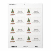 Kerstmis met witte neppare roze glitter van het Be Etiket (Full Sheet)