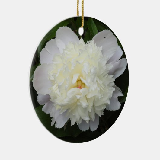 kerstmis met witte pony's keramisch ornament (Rechts)