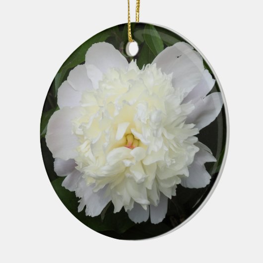 kerstmis met witte pony's keramisch ornament (Links)