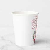 Kerstmis met witte rode kerst papieren bekers (Rechts)