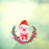 Kerstmis met witte rode kerst raamsticker (Vel 3)