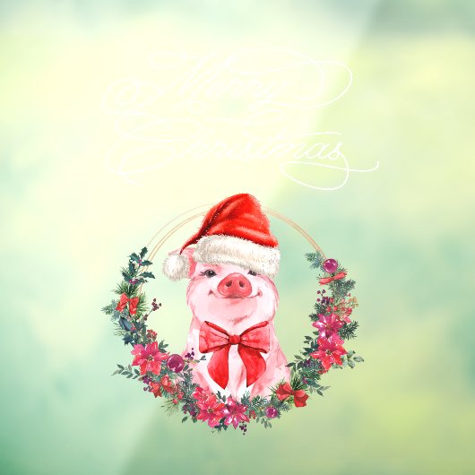 Kerstmis met witte rode kerst raamsticker (Vel 3)