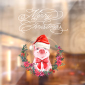 Kerstmis met witte rode kerst raamsticker (Vel 2)