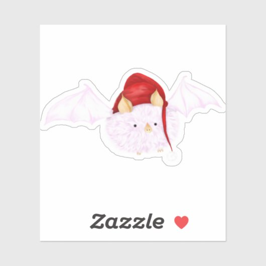 Kerstmis met witte tas sticker (Vel)