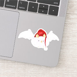 Kerstmis met witte tas sticker