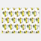 Kerstmis met Yellow Taxi Cab Festive Holiday Inpakpapier Vel (Voorkant 3)