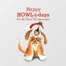 Kerstmis met zangende hondenkunst