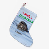 Kerstmis met zee otter kleine kerstsok (Voorkant (Hangend))